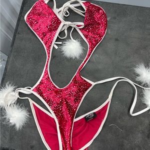 Red Christmas lingerie